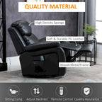 Fauteuil inclinable de massage en cuir PU, fauteuil à bascule pivotant avec télécommande