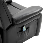 Fauteuil inclinable de massage en cuir PU, fauteuil à bascule pivotant avec télécommande
