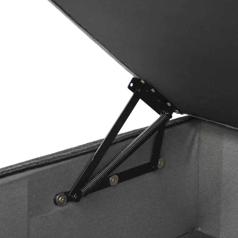 Canapé d'angle moderne en lin en forme de L 120", modulable, avec pouf de rangement