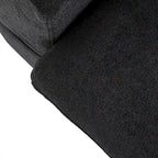 Canapé d'angle moderne en lin en forme de L 120", modulable, avec pouf de rangement