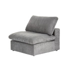 Canapé d'angle moderne en lin en forme de L 120", modulable, avec pouf de rangement