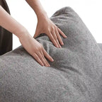 Canapé d'angle moderne en lin en forme de L 120", modulable, avec pouf de rangement