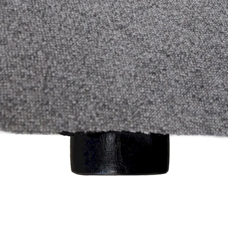 Canapé d'angle moderne en lin en forme de L 120", modulable, avec pouf de rangement