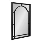Lyla Metal Framed Arch Decorative Wall Mirror Black - Kate & Laurel All Things Decor