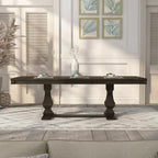 Table à manger extensible en bois Ruddy Road Espresso de 94 pouces