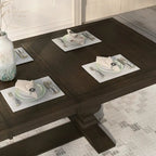 Table à manger extensible en bois Ruddy Road Espresso de 94 pouces