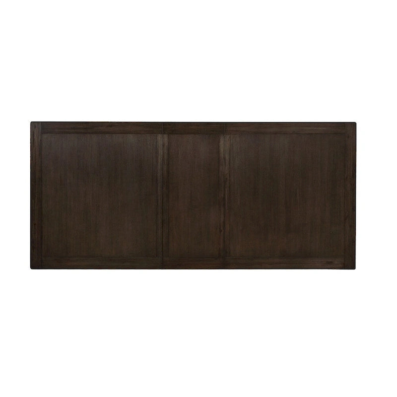 Table à manger extensible en bois Ruddy Road Espresso de 94 pouces