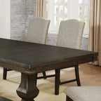 Table à manger extensible en bois Ruddy Road Espresso de 94 pouces