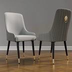 Chaise de salle à manger moderne en similicuir PU avec pieds en métal - 17x17x36