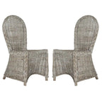 Chaise de salle à manger Manolica blanchie à la chaux – 19,5 x 26 x 40,5