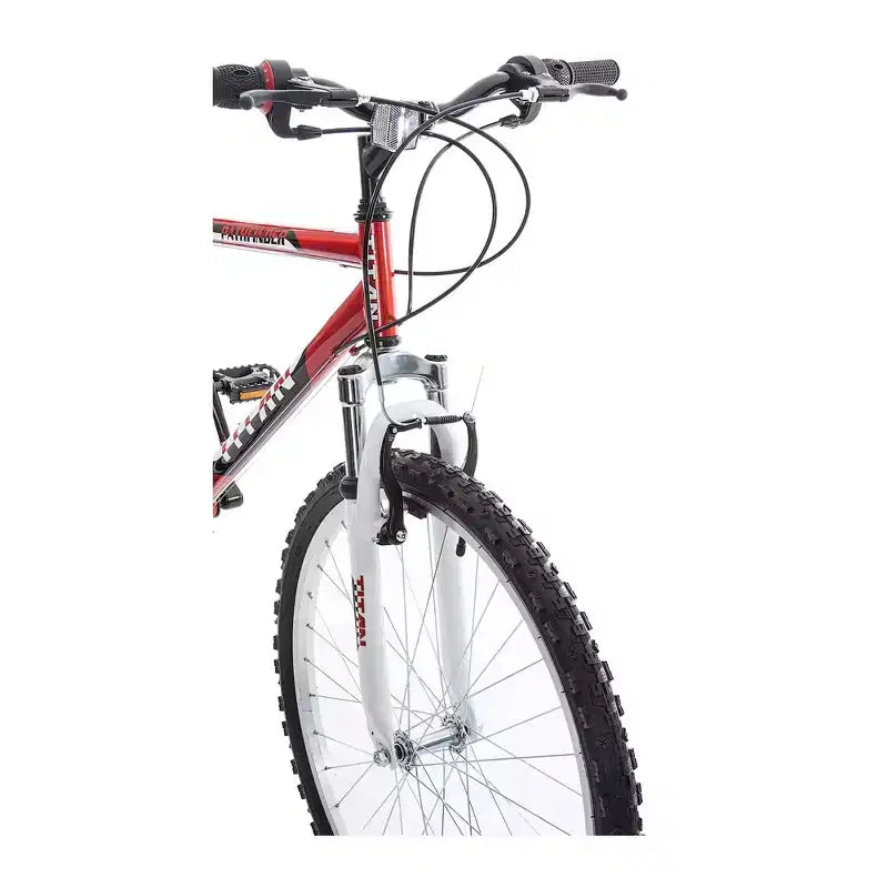 Vélo de Montagne Tout Terrain Homme Titan Pathfinder 18 Vitesses avec Suspension Avant