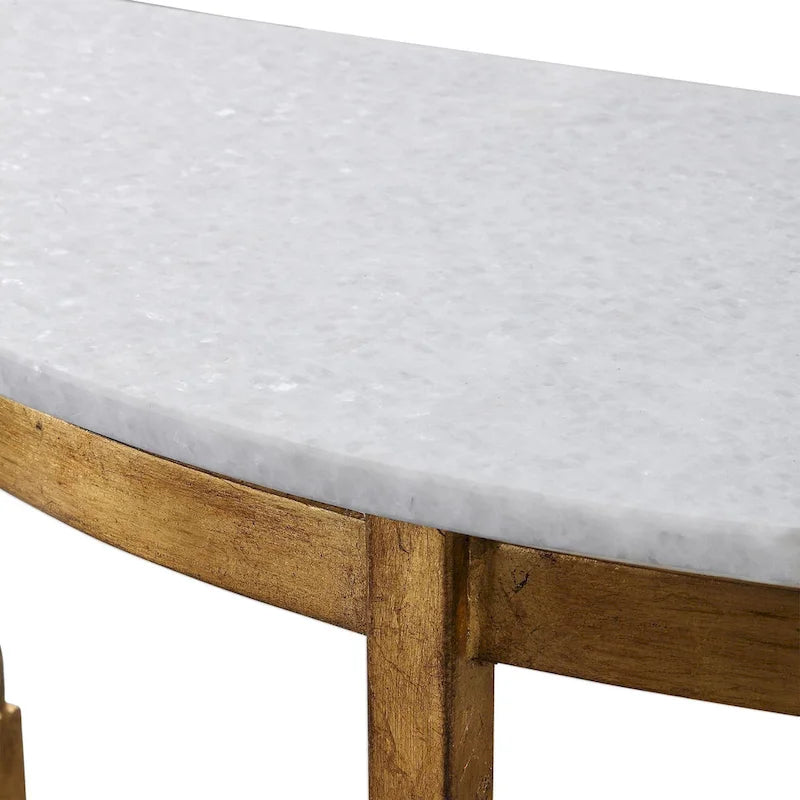 Console en fer Imelda 40 avec plateau en marbre