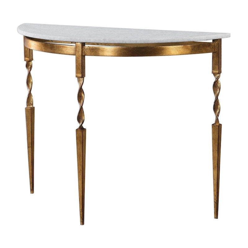 Console en fer Imelda 40 avec plateau en marbre