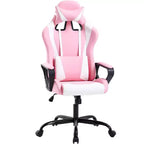 FDW Chaise de Bureau Chaise Gaming Chaise de Bureau Fauteuil de Direction avec Support Lombaire Tabouret Réglable Chaise d'Ordinateur Pivotante à Roulettes