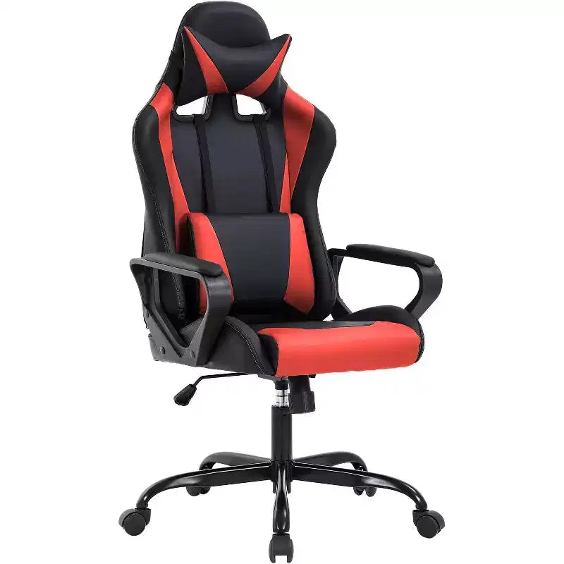 FDW Chaise de Bureau Chaise Gaming Chaise de Bureau Fauteuil de Direction avec Support Lombaire Tabouret Réglable Chaise d'Ordinateur Pivotante à Roulettes