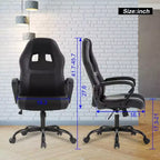 Chaise de bureau FDW Chaise de jeu pour PC Chaise de bureau pas chère en cuir PU Fauteuil de direction pour ordinateur Support lombaire pour femmes et hommes