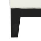 Perri Carré Blanc Cuir Ottoman