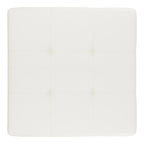 Perri Carré Blanc Cuir Ottoman