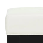 Perri Carré Blanc Cuir Ottoman