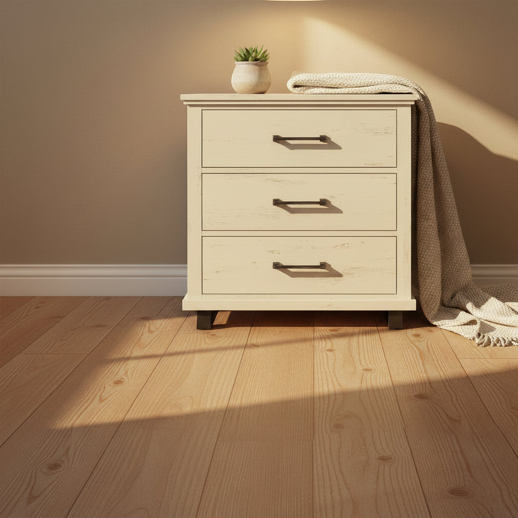 Farmhouse 4-Piece Bedroom Set - 2 Nightstand, 1 Chest and 1 Dresser