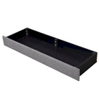 Lit Plateforme Capitonnée en Lin Taille Queen avec 3 Tiroirs de Rangement
