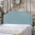 Tête de lit capitonnée en tissu avec clous décoratifs pour lit Queen size