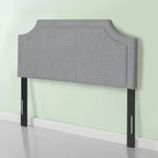 Tête de lit capitonnée en tissu avec clous décoratifs pour lit Queen size