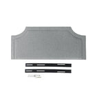 Tête de lit capitonnée en tissu avec clous décoratifs pour lit Queen size