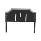 Tête de lit capitonnée en tissu avec clous décoratifs pour lit Queen size