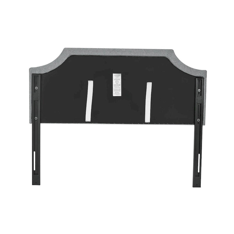 Tête de lit capitonnée en tissu avec clous décoratifs pour lit Queen size