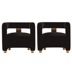 Fauteuil d'appoint moderne en velours Amirah
