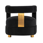 Fauteuil d'appoint moderne en velours Amirah