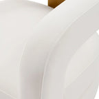 Fauteuil d'appoint moderne en velours Amirah