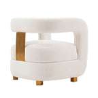 Fauteuil d'appoint moderne en velours Amirah