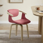 Fauteuil pivotant rembourré en bois