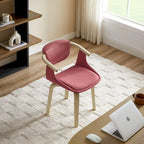 Fauteuil pivotant rembourré en bois