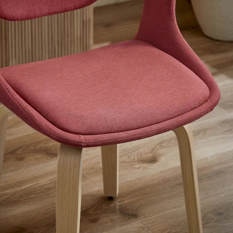 Fauteuil pivotant rembourré en bois