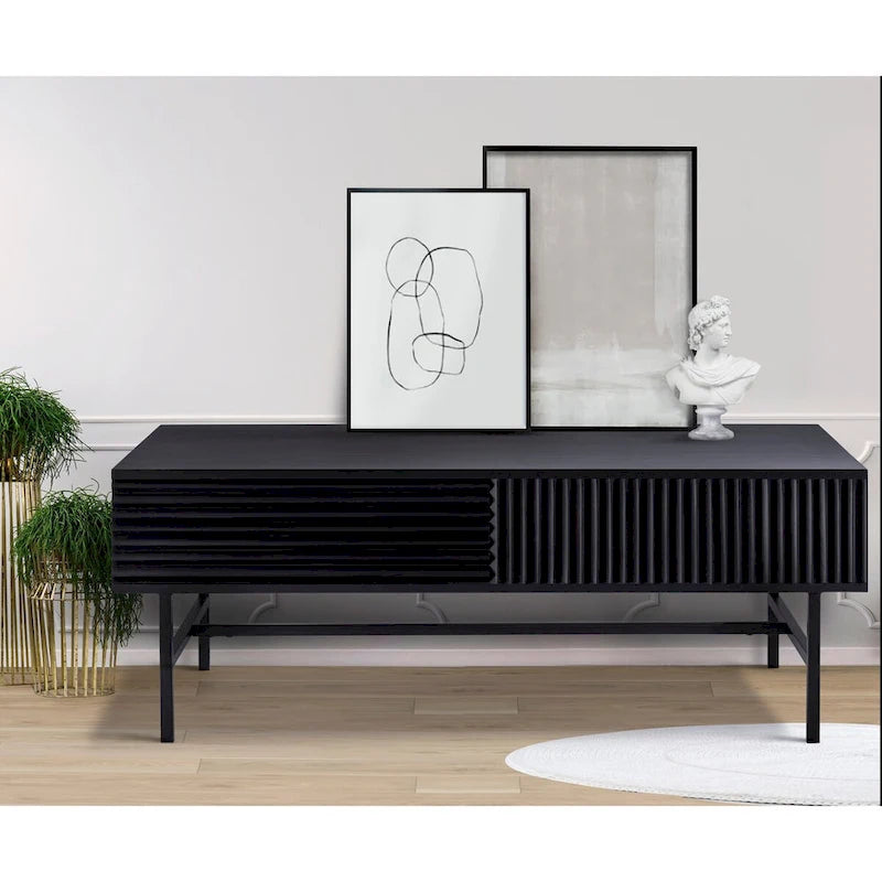Table basse finition noire