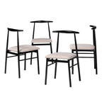 Chaise de salle à manger Arnold moderne en tissu et métal