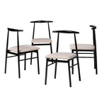 Chaise de salle à manger Arnold moderne en tissu et métal