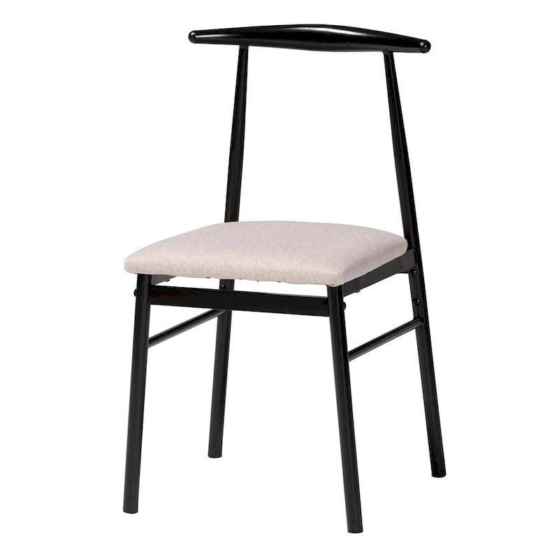 Chaise de salle à manger Arnold moderne en tissu et métal