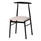 Chaise de salle à manger Arnold moderne en tissu et métal