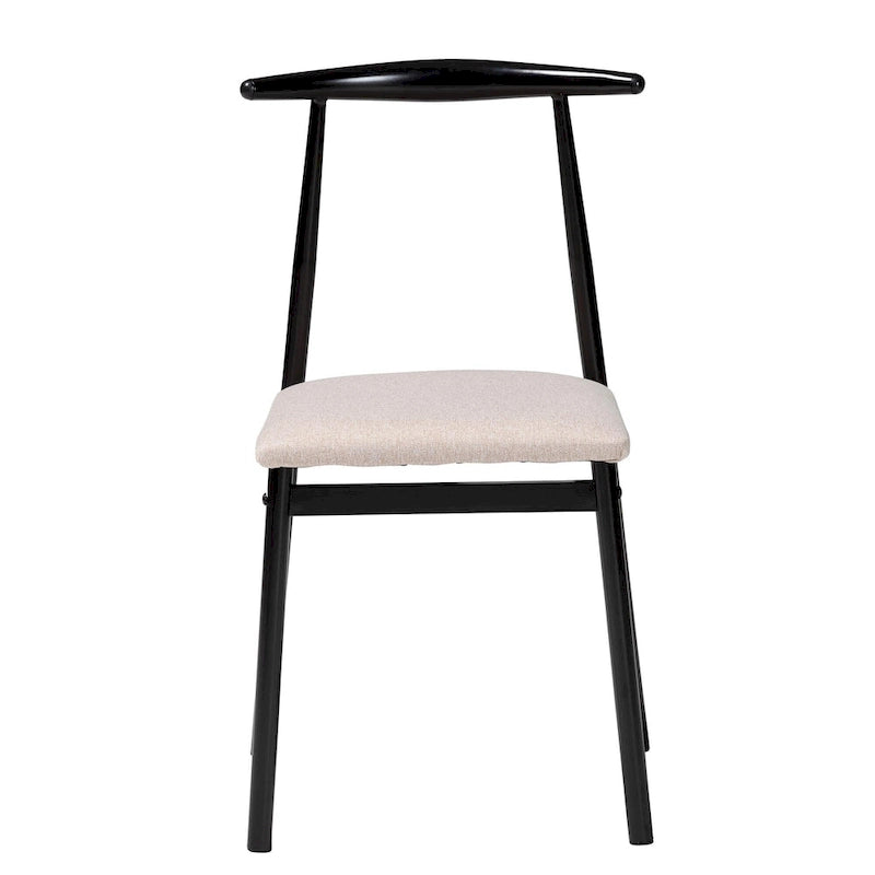 Chaise de salle à manger Arnold moderne en tissu et métal