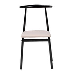 Chaise de salle à manger Arnold moderne en tissu et métal