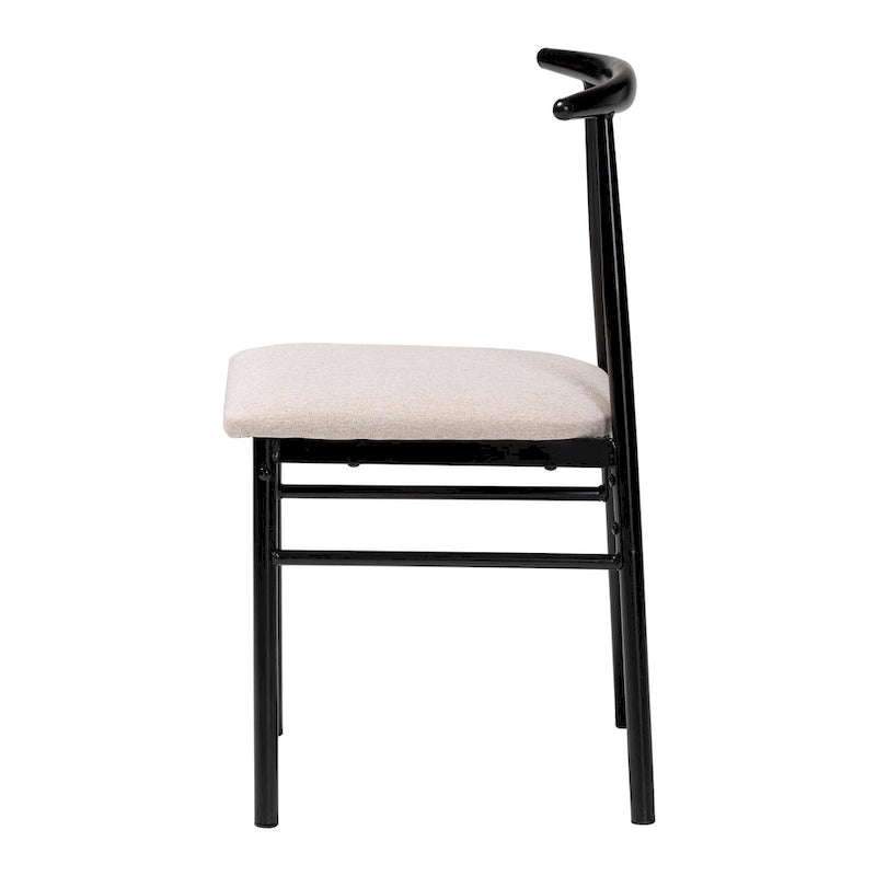 Chaise de salle à manger Arnold moderne en tissu et métal