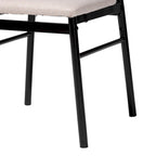 Chaise de salle à manger Arnold moderne en tissu et métal