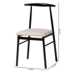 Chaise de salle à manger Arnold moderne en tissu et métal