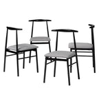 Chaise de salle à manger Arnold moderne en tissu et métal