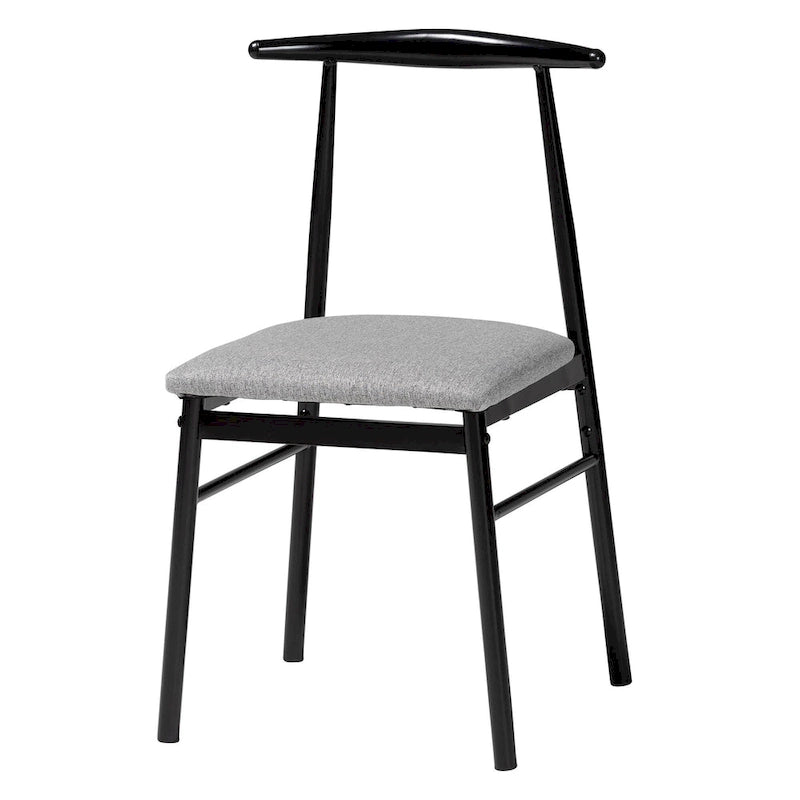Chaise de salle à manger Arnold moderne en tissu et métal