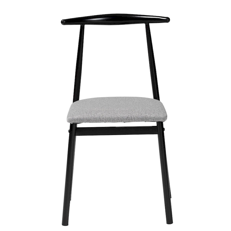 Chaise de salle à manger Arnold moderne en tissu et métal